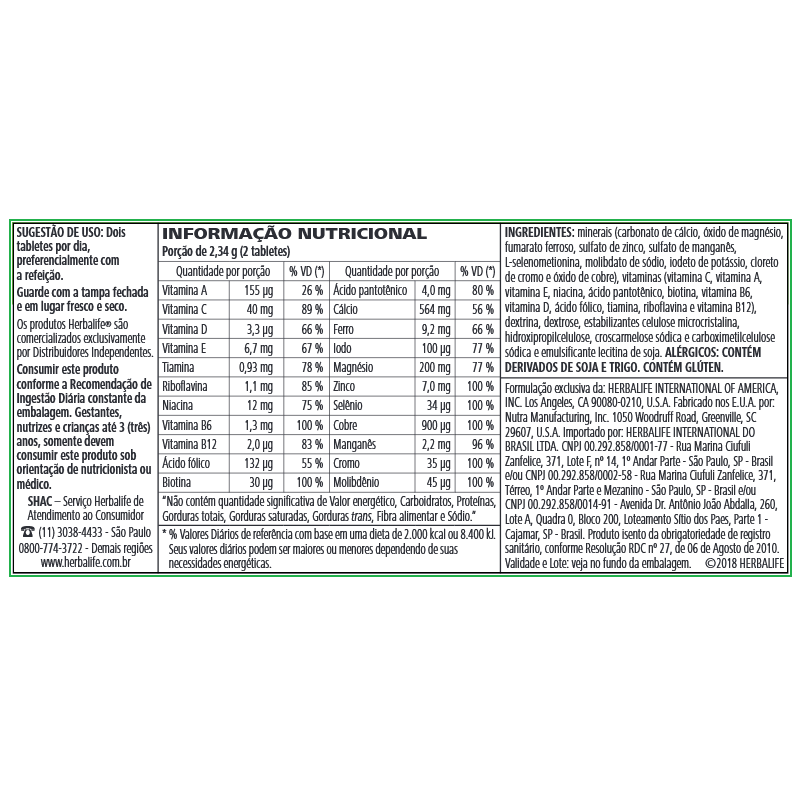 Multivitaminas e Minerais 90 Tabletes